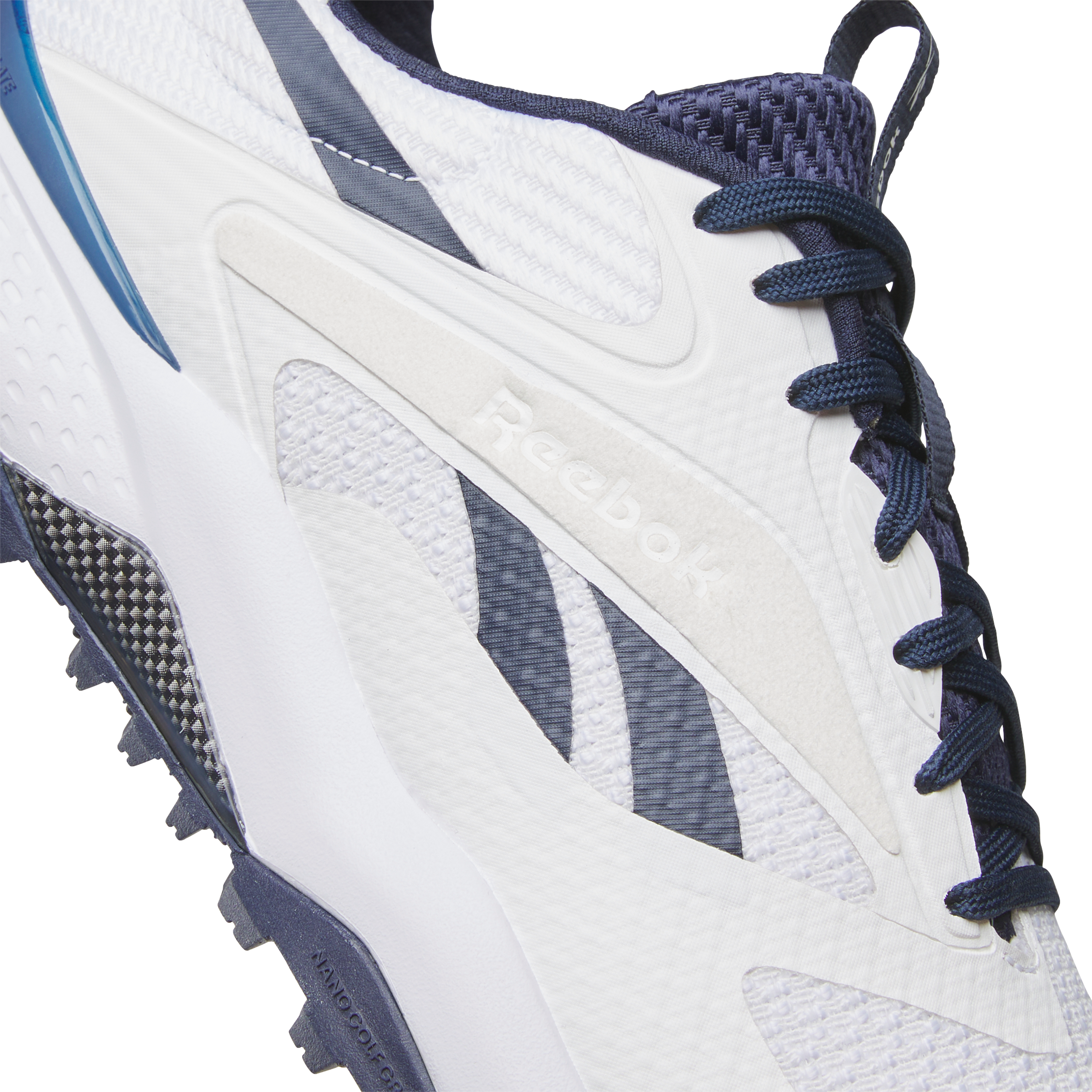 Men's Nano Golf Crushers Spikeless Golf Shoe - White/Navy | REEBOK